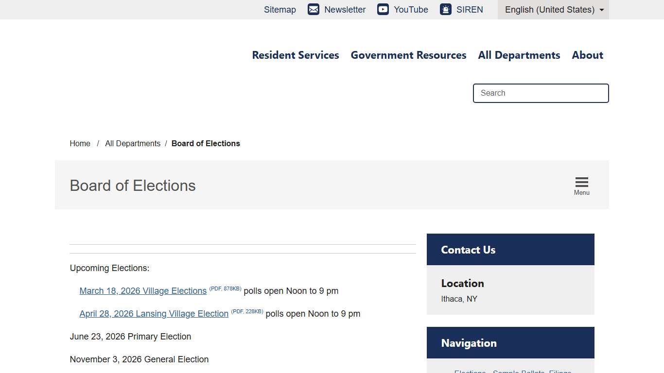 Board of Elections | Tompkins County
